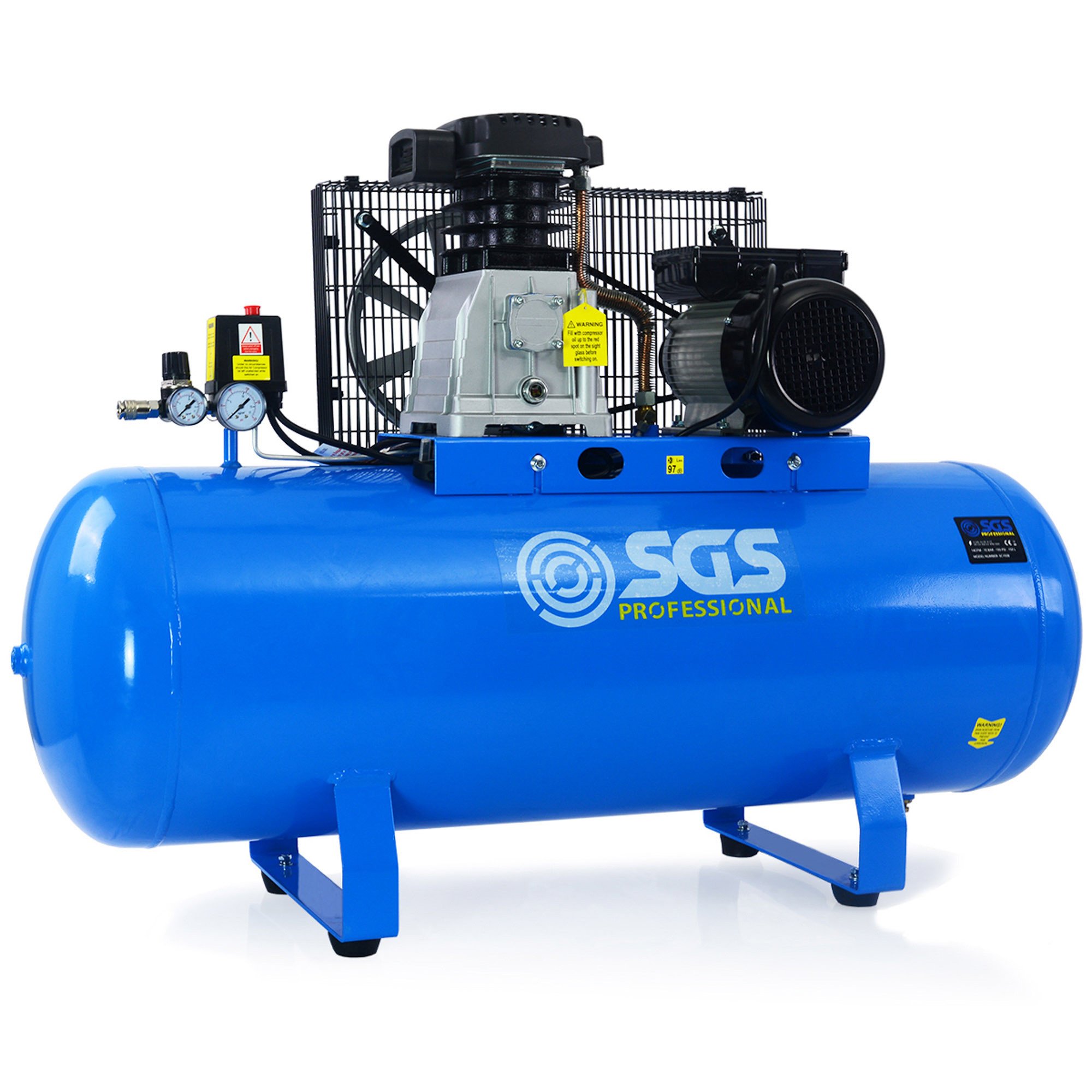 SGS 150升空气压缩机- 14CFM 3HP 150L |与免费油